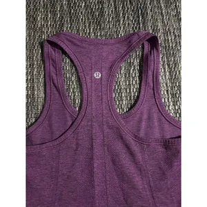Lululemon Swiftly Tech Racerback Tank Black Chilled Grape Size 4 thumbnail 3