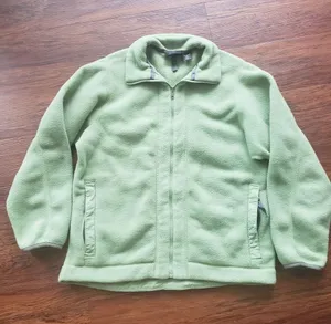 Patagonia Synchilla Women's Light Green Fleece Jacket Size L Full Zip Vintage thumbnail 1