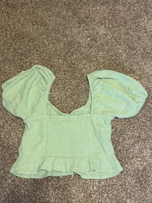 Roxy Life Mirage Puff Sleeve Top Mint Green Size M , pre-owned / No Flaws thumbnail 6