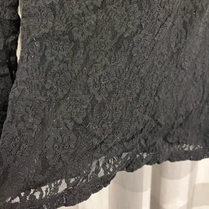 Y2K whimsy goth fairy Karen Kane Black Lace Long Sleeve Top thumbnail 2
