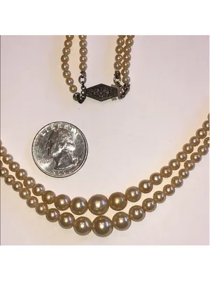 Elegant Sterling Clasp Vintage Faux Pearl Beaded Boho Necklace thumbnail 4