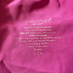 CLIMATERIGHT by Cuddl Duds Pink Scrub Jogger Pants, Small thumbnail 4