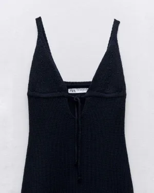 Zara ‼️ Knit Tie Front Mini Dress‼️ thumbnail 2
