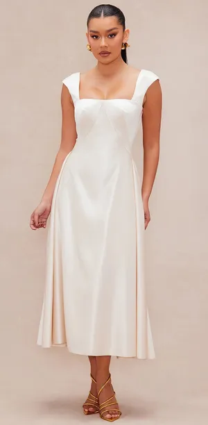 FashioNova Satin Midi Dress thumbnail 1