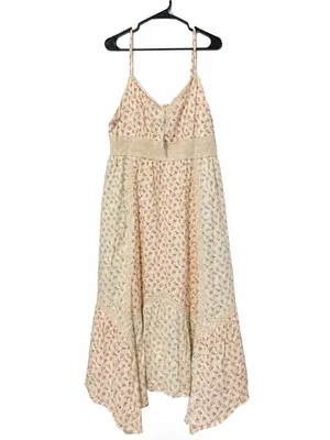 American eagle Floral Lace Trim Handkerchief Hem midi Sundress XXl thumbnail 4