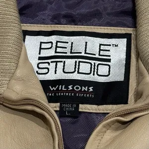 Vintage Pelle Studio Wilson's Leather Zipup Jacket Granola Girl Penny Lane L thumbnail 8