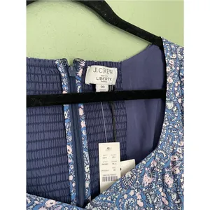 New J. Crew x Liberty Sweetheart Long Sleeve Mini Dress Bourton Bloom Size 00 thumbnail 3