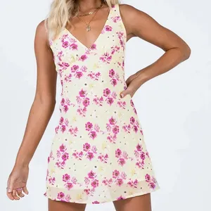 Princess Polly Yellow Floral Nellie Mini Dress Yellow Floral Size 4 thumbnail 1