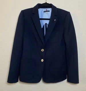 Tommy Hilfiger Navy Blazer Size 4 Old Money Preppy Academic Prep School Retro thumbnail 1