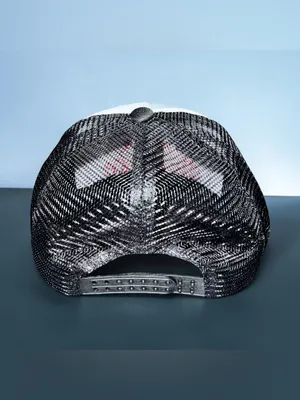 White & Black Trucker Hat with Red "i need a diet coke" Embroidery New thumbnail 2