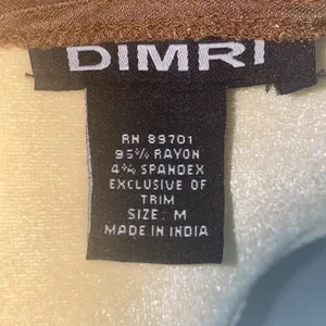 DIMRI hand beaded brown cropped camisole/top. V neckline. Size Medium. Washable. thumbnail 6