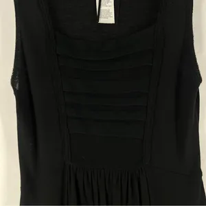 Lunn‎ by Lilith Black Lightweight Cotton Dress Mesh Trim Fit & Flare Pockets thumbnail 4