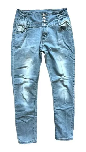 NWT Womens Color 3 Collections Plus High Waisted Light Rinse Skinny Jeans - XXL thumbnail 1