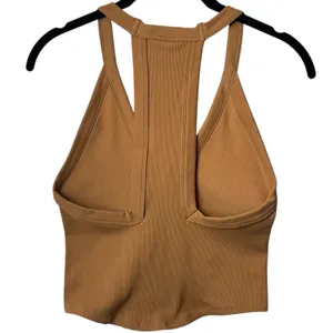 NWT FP Movement by Free People All Clear V-Neck Ribbed Tank‎ Brown/Tan XL thumbnail 6