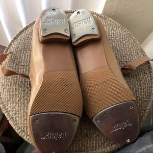 Balera Beige Tie Bow Tap Dance Ballet Shoes Sz 7 thumbnail 5