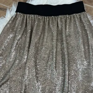 Free People flashing lights metallic sequined skirt thumbnail 10