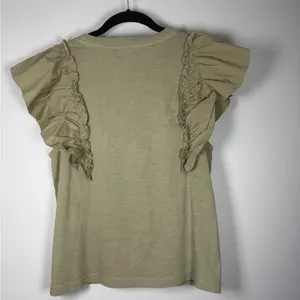 Aviator Nation Nation Ltd Para Boxy Tee Moss Ruffle Small Coquette Romantic Feminine Demure thumbnail 10