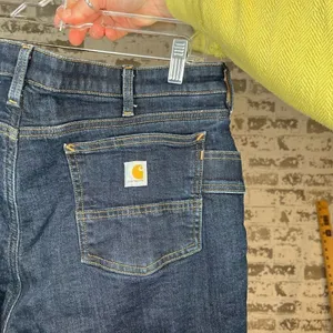 Carhartt | women fleeced lined denim jeans relaxed fit thumbnail 4
