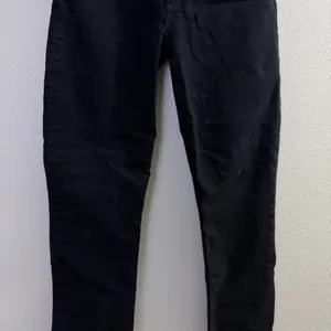 Agolde Riley Long Jeans Womens Size 25 Black Button Fly Denim 27" A9090-1288 thumbnail 3
