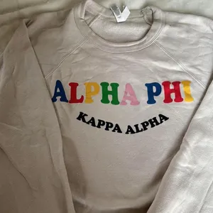 Alpha Phi Tan Sweatshirt Size L thumbnail 1