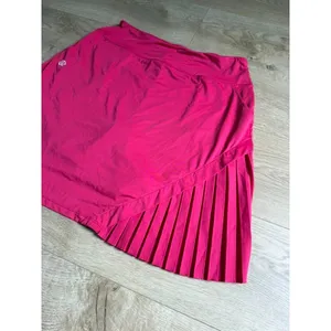 EUC Mofiz Pleated Tennis Skirt Skort bright pink Pickleball Golf Athletic sz L thumbnail 5
