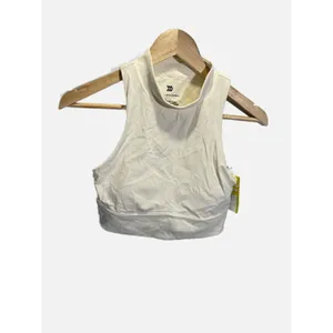 All in Motion Sports‎ Bra Women S Cream White Mock Neck Cutout Yoga Activewear thumbnail 3