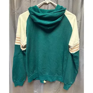 Vintage 70s Action Jacket Men' Size Med Made In USA Green Beige Zip Hood Retro thumbnail 7