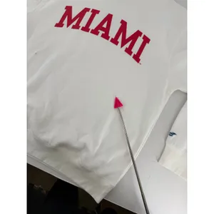 Blue 84 Miami University Unisex Large Crewneck Sweatshirt White Red Spellout thumbnail 3
