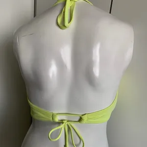 Victoria’s Secret 36DD chartreuse halter bikini top thumbnail 7