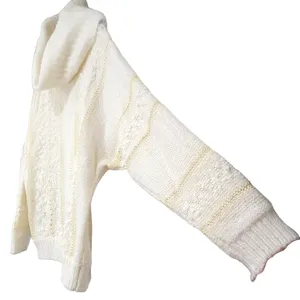 80s Vintage Le Chois Ivory Thick Knit Sweater Women's Size Large thumbnail 4