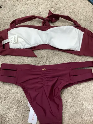 New. PQ & Becca color block bikini. Small. Retails $159 thumbnail 8