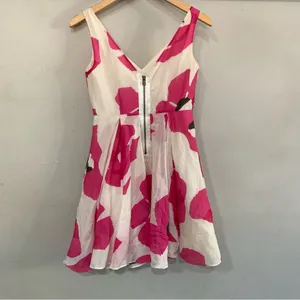Alice + Olivia Poppy silk floral a-line dress thumbnail 3
