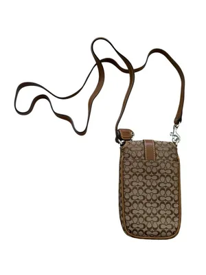 COACH Vintage Brown Logo Buckle Mini Crossbody Bag thumbnail 7