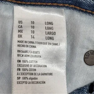 American Eagle Jeans Women 10 Vintage High Rise Slim Distressed Patch Straight‎ thumbnail 10