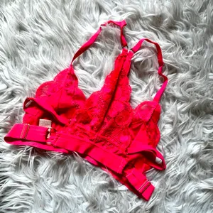 Free people we are hah sistah hot pink adjustable racerback bralette size S thumbnail 5