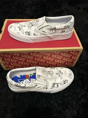 VANS u-color u-paint white summer print slip on shoes sneakers women’s 7 new thumbnail 8