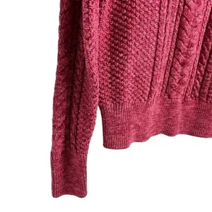GAP Women's‎ Pink Cable Knit Pullover Sweater Size M Casual Fall thumbnail 6