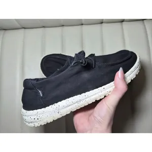 Wendy Black Hey Dude Casual Slip-On Men’s Shoe with Speckled White Sole thumbnail 9