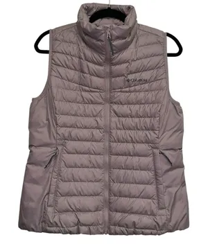 Columbia Women's Powder Lite II Vest Medium Mauve Omni-Heat Packable Puffer Down thumbnail 1