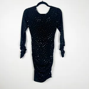 Lucy In‎ The Sky Women's twinkling Open Back Dress Sz L thumbnail 8