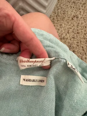 Weatherproof Vintage washable linen top. Airy, vacation, Spring, Summer, coastal thumbnail 7