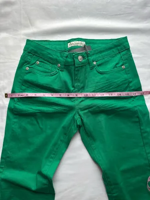 Y2k Cielo Pants Jeans USA green low rise Size 3/26 thumbnail 7