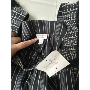Isabel Maternity Women’s Black Striped Boho Fringed Tunic Top thumbnail 3