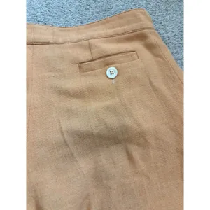 Vintage 90s Christian Lacroix Wide Leg Trousers Women 38 Orange Linen Blend‎ 29W thumbnail 4