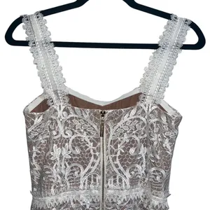 NEW NWOT Bronx & Banco Tiffany Blanc Lace Midi Dress In White thumbnail 7