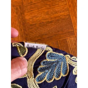 Danielle Martins quilted embroidered clutch bag thumbnail 3