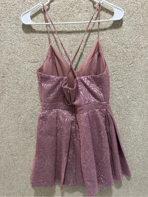 Maueve rosette mini dress pocket coquette balletcore regency wedding guest MED thumbnail 2