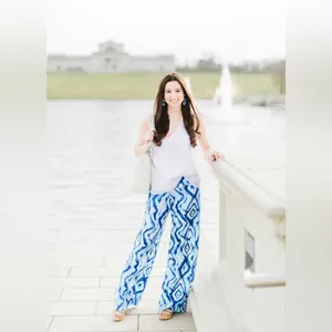 Lilly Pulitzer Lolani 100% Silk Palazzo Pants‎ Skipped A Beach Resort Vacation thumbnail 5