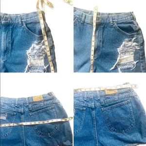Lee | vintage hand distressed jean shorts thumbnail 6