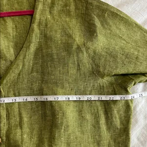FLAX 100% Linen Oversized Tunic Shirt Tunic Pockets Lagenlook Boho Sz Large thumbnail 6